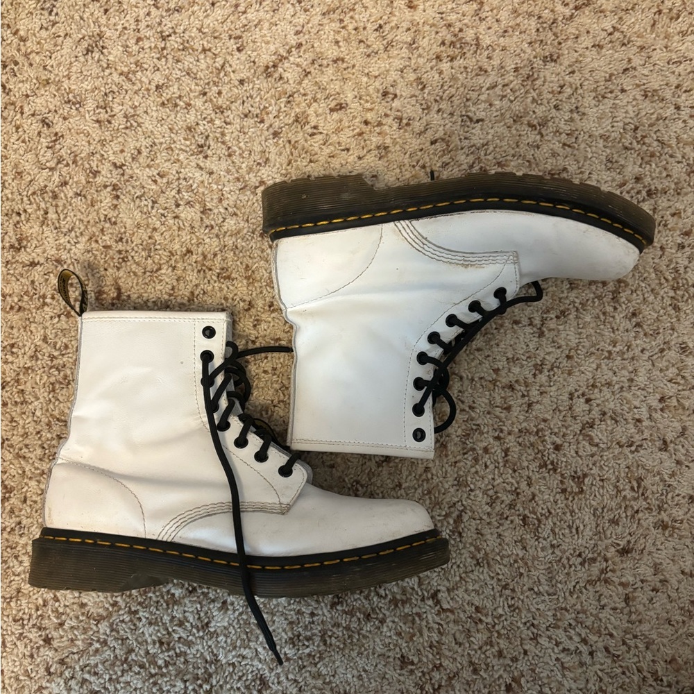 White Dr. Martens Boots